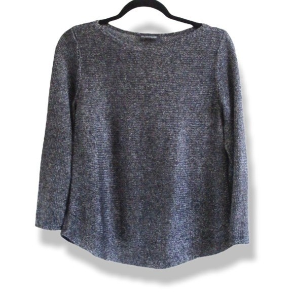 Eileen Fisher Gray Metallic sweater  D-33 - Picture 1 of 8